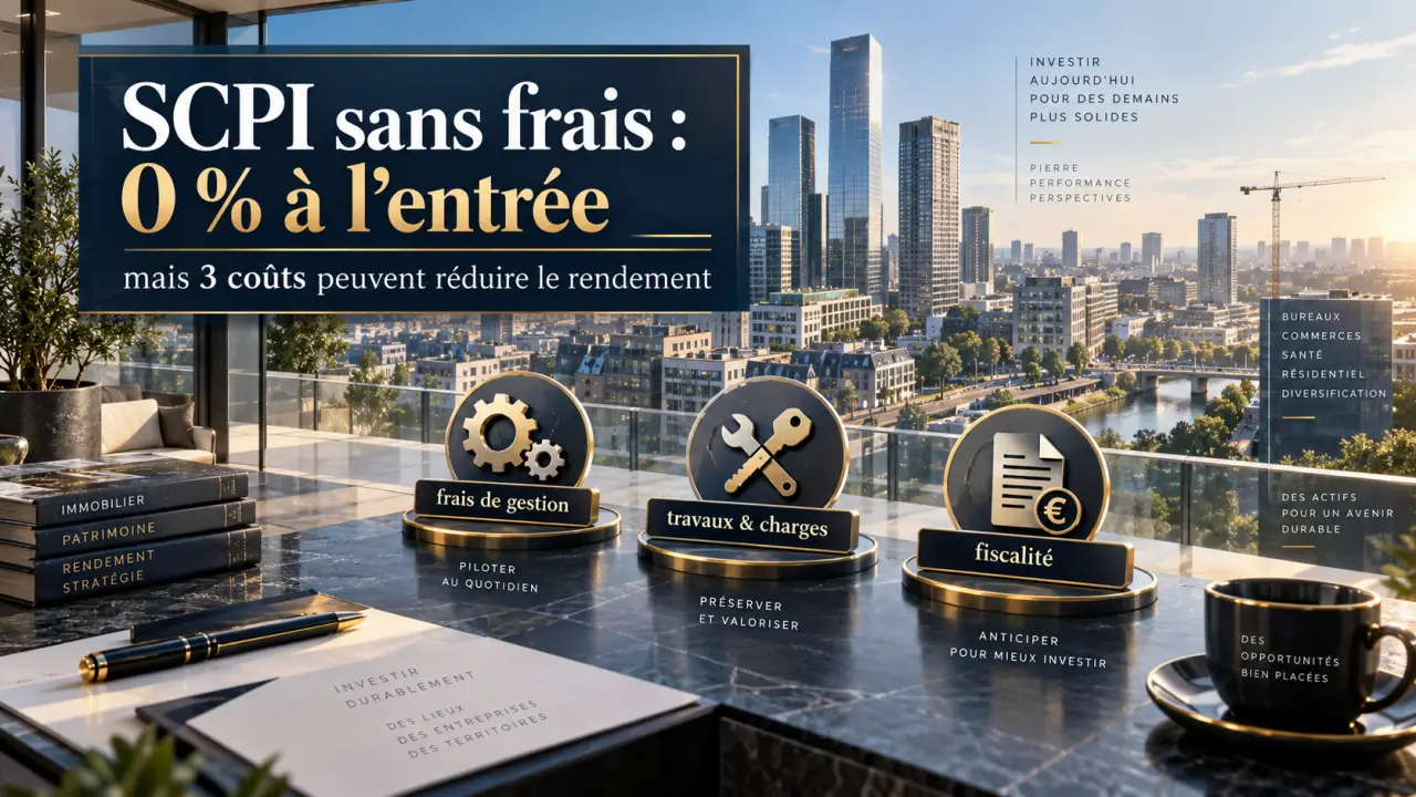 SCPI sans frais : 0 % à l’entrée, mais 3 coûts peuvent réduire le rendement